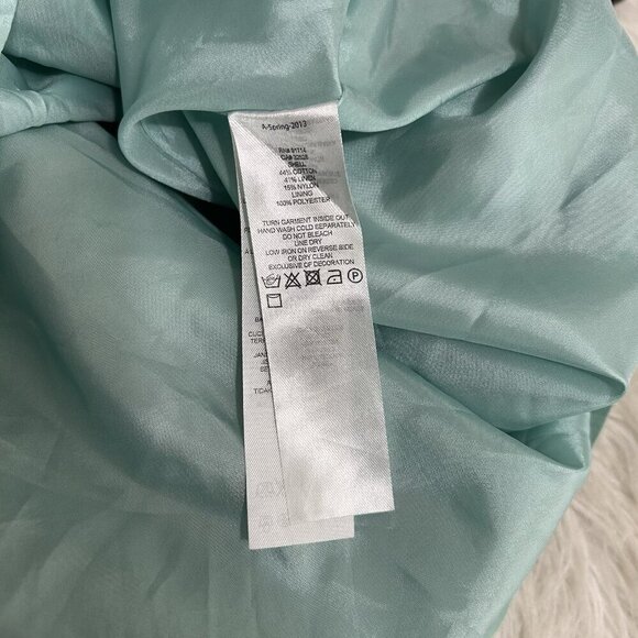 Armani Exchange Light Green Fit And Flare Dress Size 6 Flared Skirt Linen Blend - Picture 9 of 10